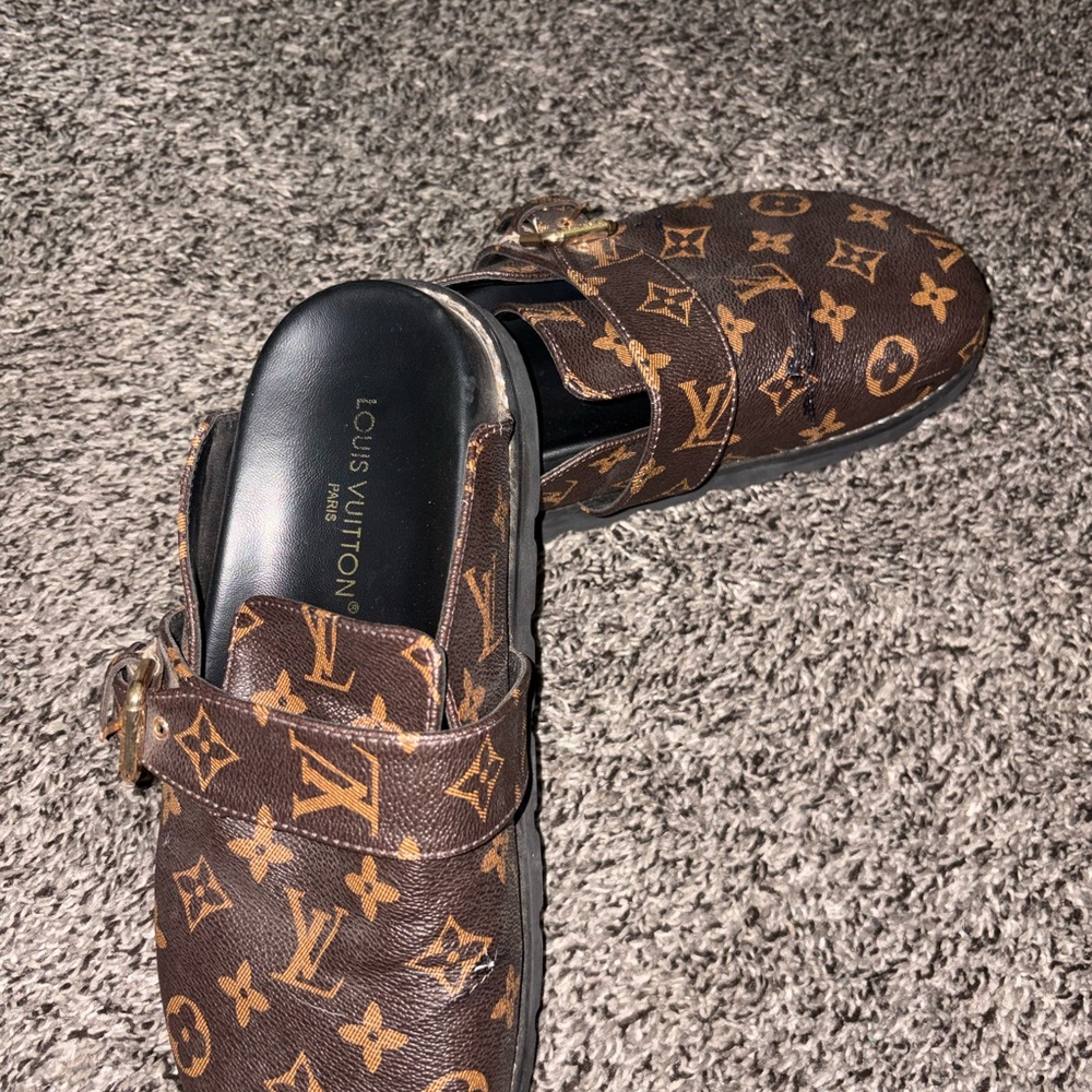 Louis Vuitton Brown Monogram Mules